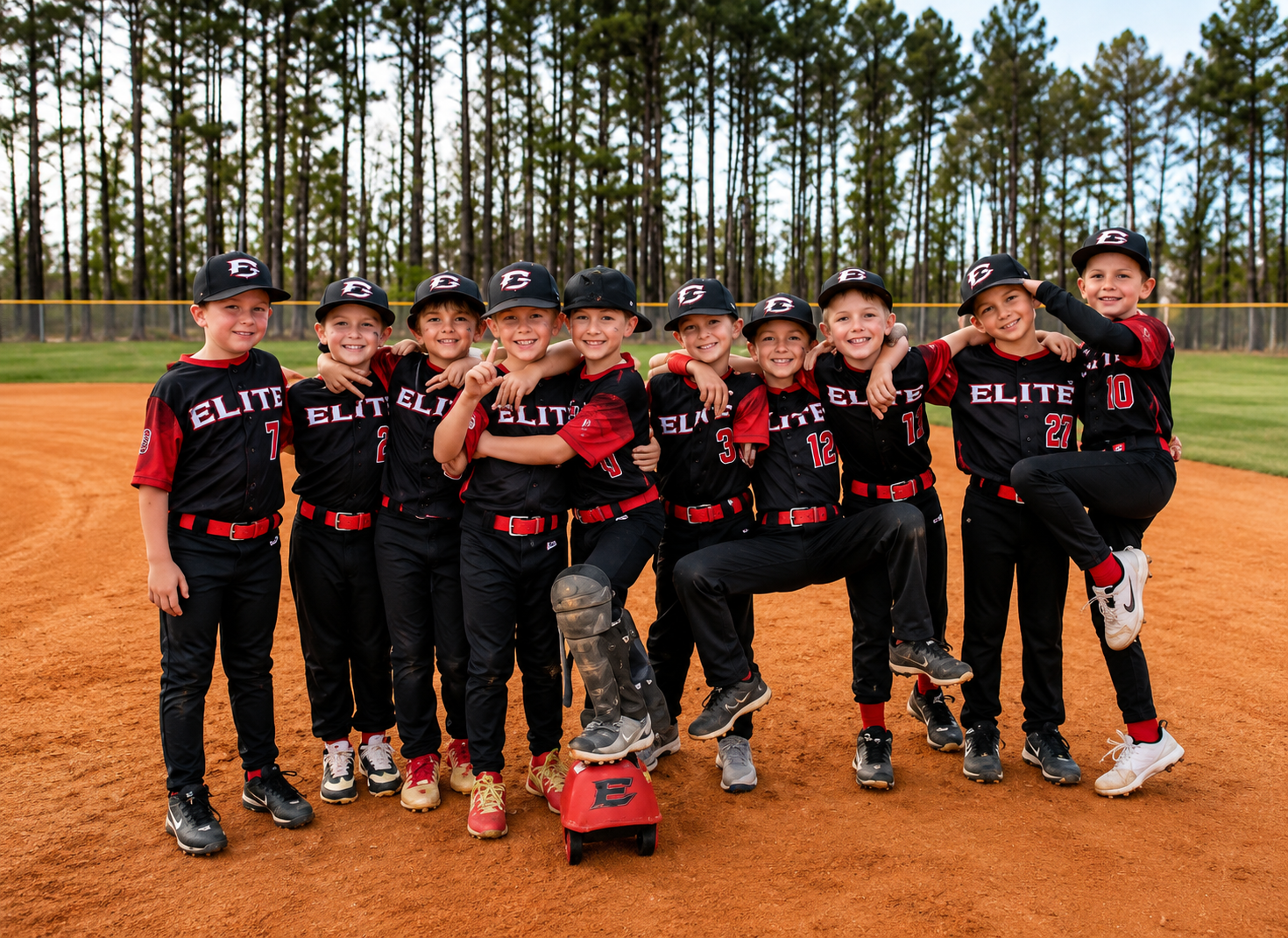 Black & Red Elite Team Uniforms