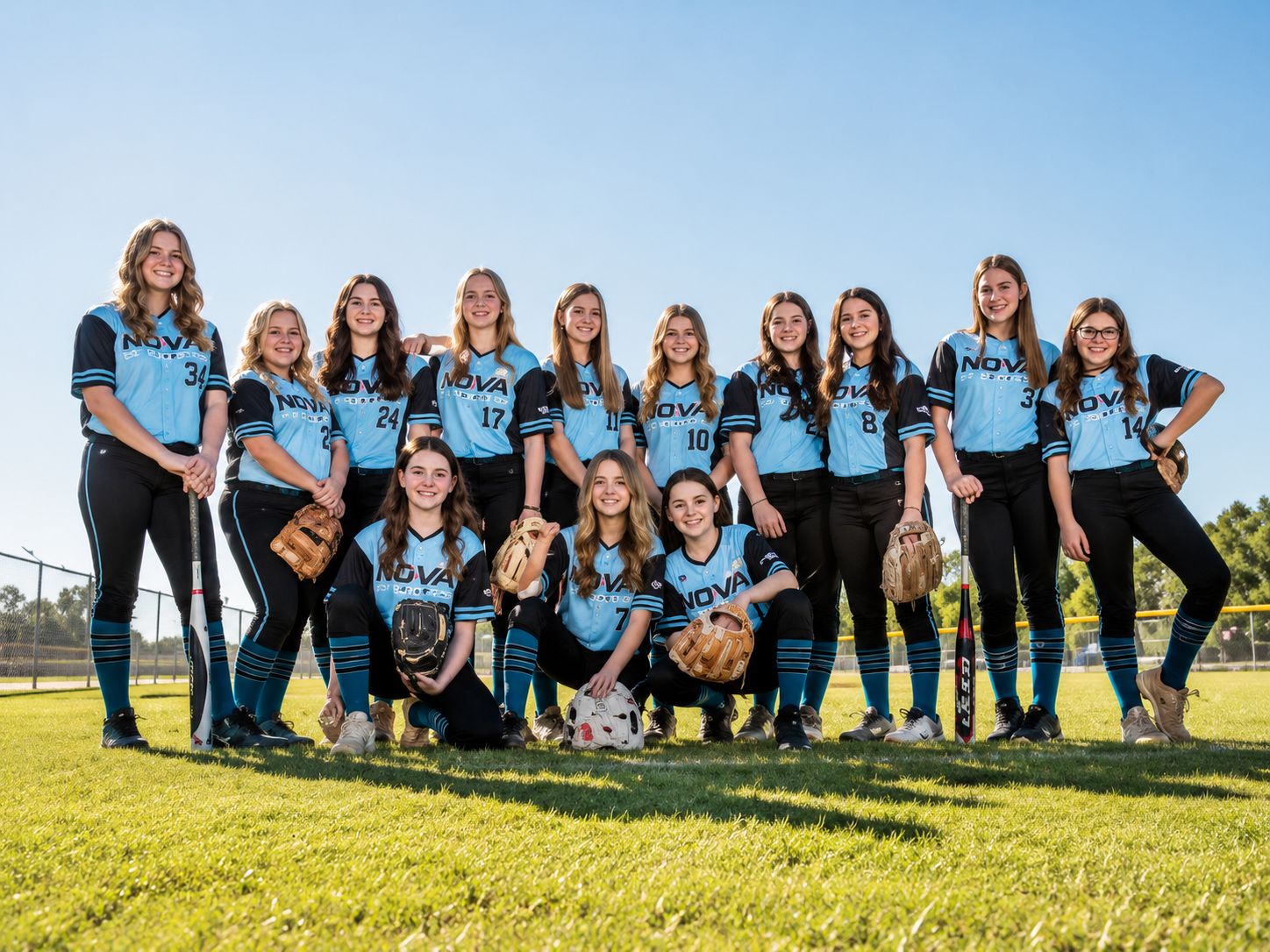 Softball Team Photo Uniforms